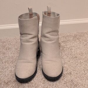 Stylish Cream Ankle Boots